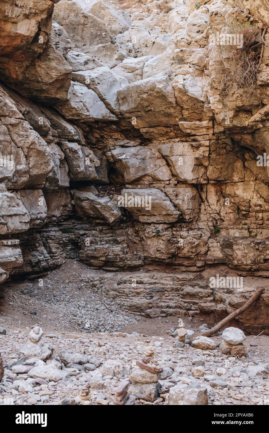 Empty Ribers Plunge pool at the bottom of empty river valley inside of Jacob's ...