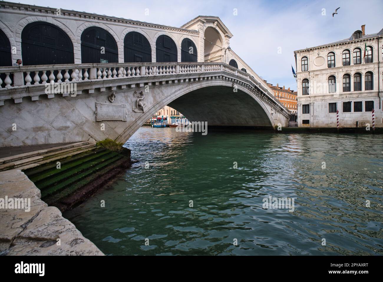 View of the Rialto Bridge in Venice Stock Photo - Alamy
