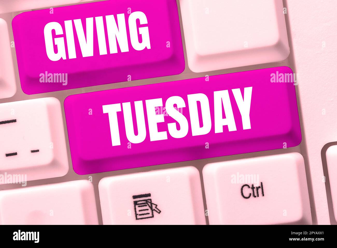 Conceptual display Giving Tuesday. Business showcase international day of charitable giving Hashtag activism Stock Photo