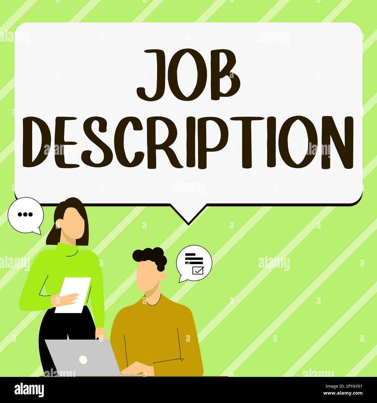 Conceptual display Job Description. Word for A document that describes