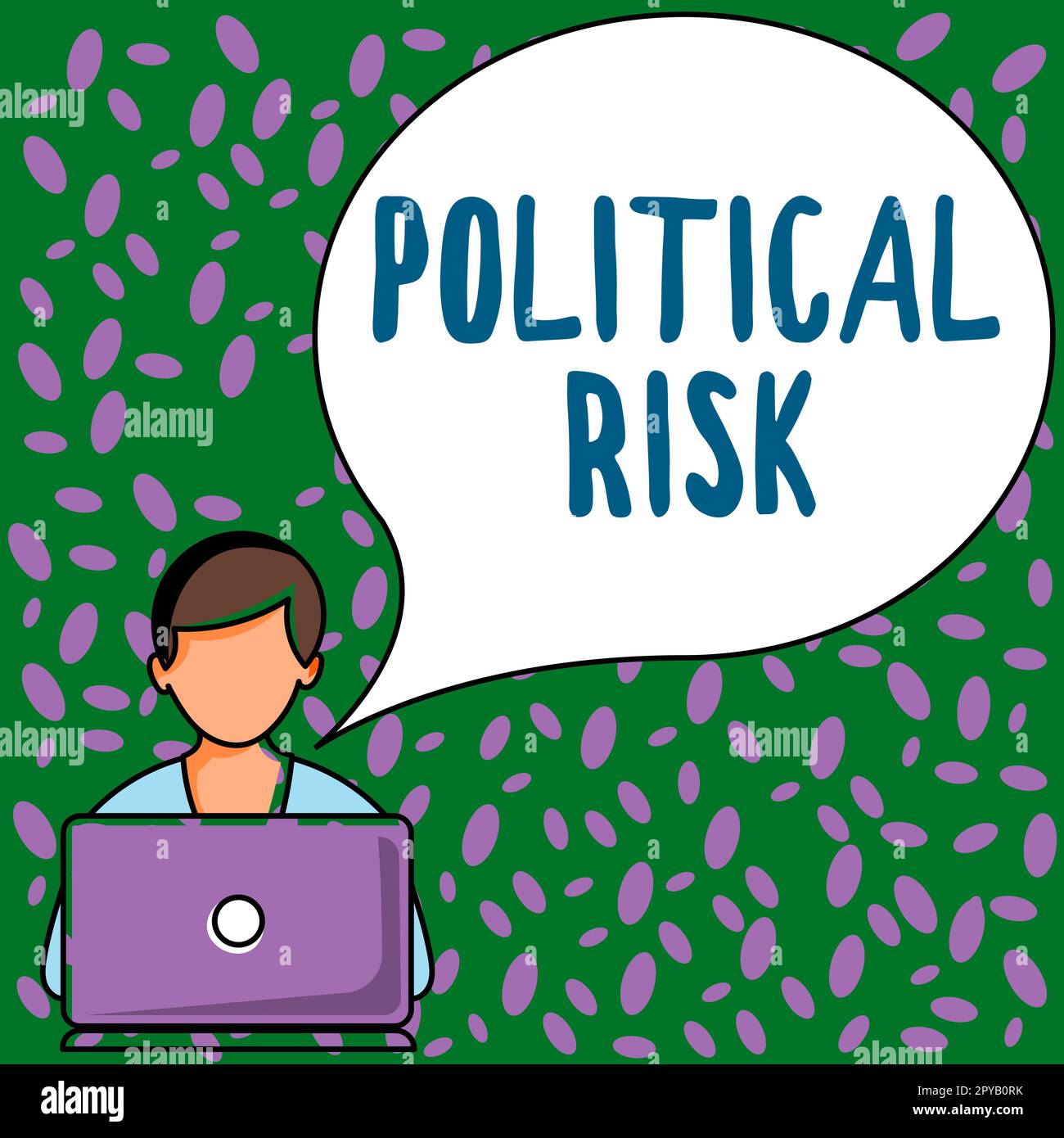 Conceptual caption Political Risk. Word for communications person who surveys the political arena Stock Photo