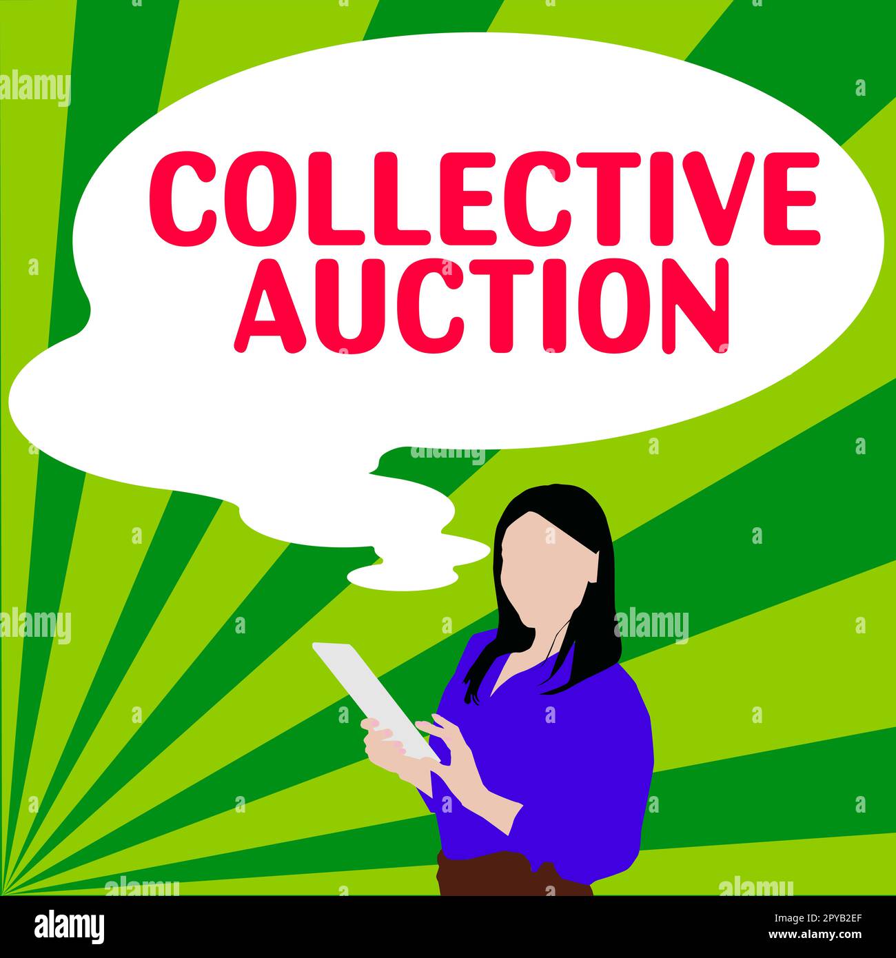 Hand writing sign Collective Auction. Business idea Gathering and ...