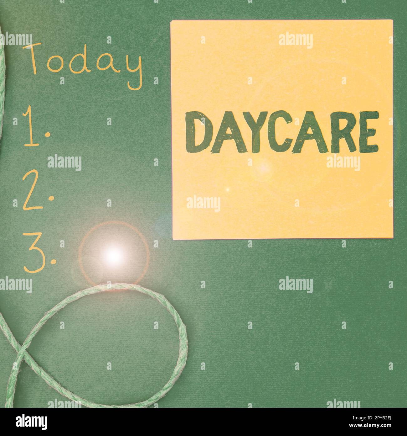 Inspiration showing sign Daycare, Business showcase offering care to