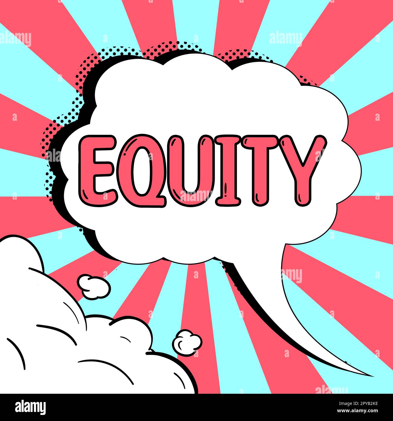Text showing inspiration Equity. Business concept quality of being fair and impartial race free One hand Unity Stock Photo