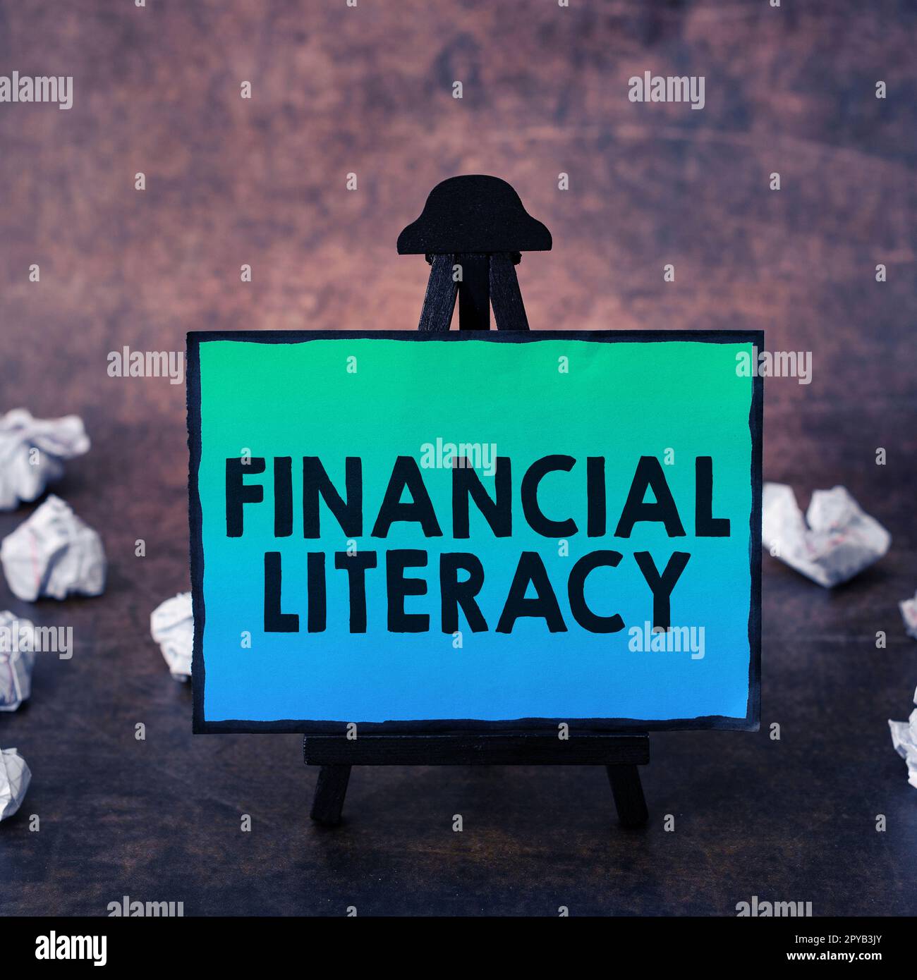 Text sign showing Financial Literacy. Word Written on Understand and ...
