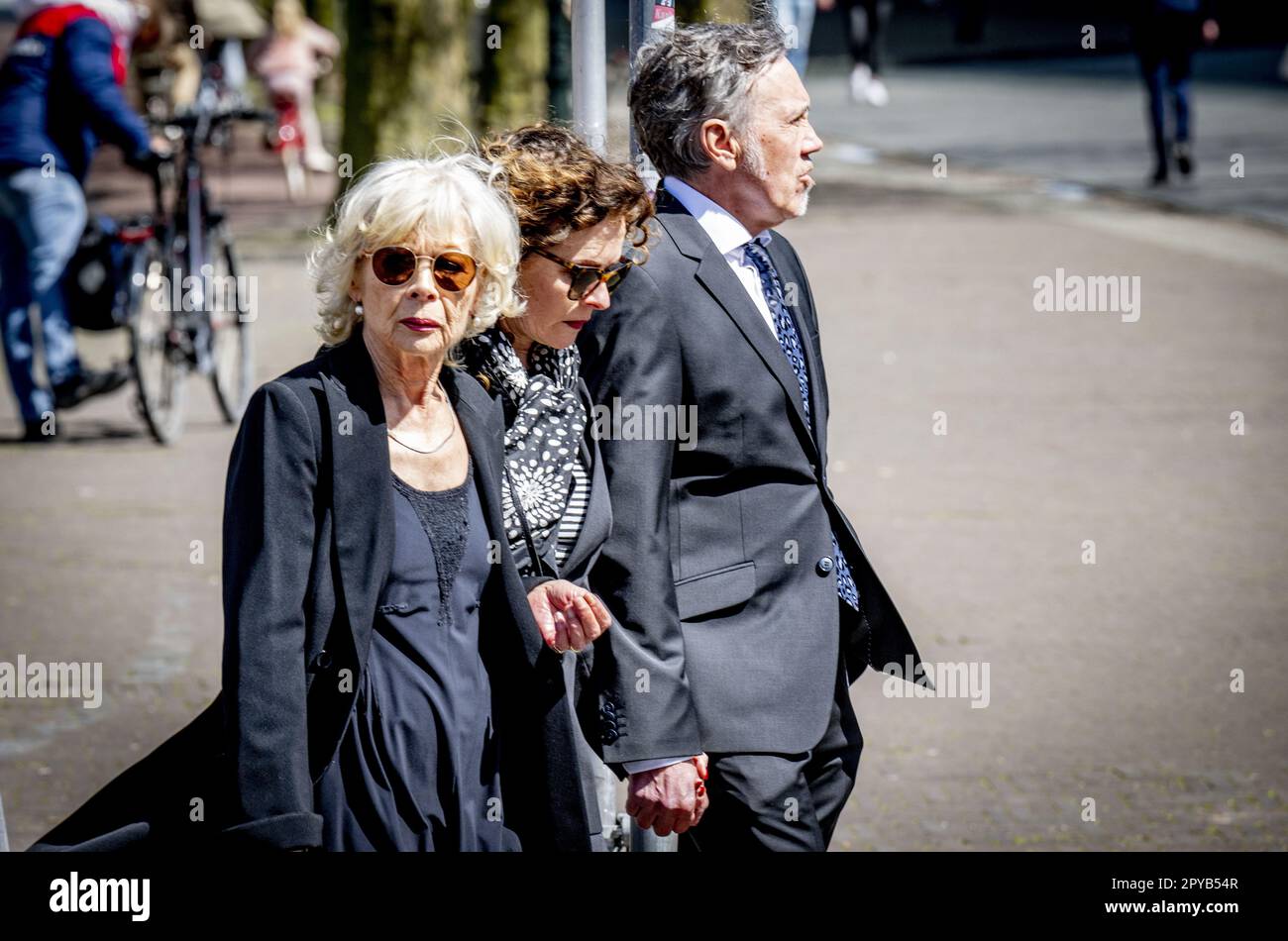 THE HAGUE - The wife of Paul van vliet Lidewij. Memorial of PAul van ...