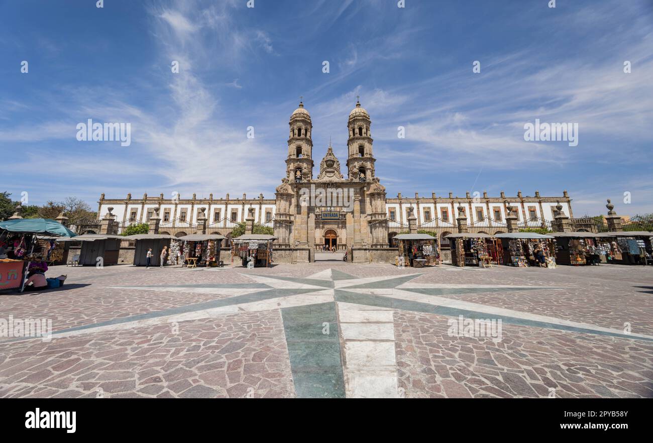 Mexico, APR 24 2023 Sunny exterior view of the Basilica of Our Lady