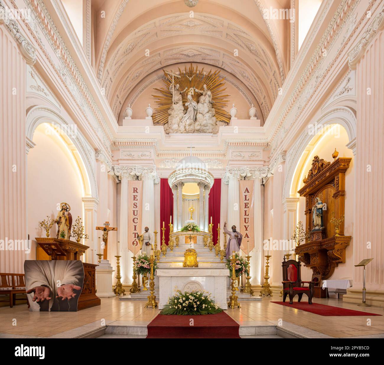 Mexico, APR 25 2023 Interior view of the Parroquia El Sagrario