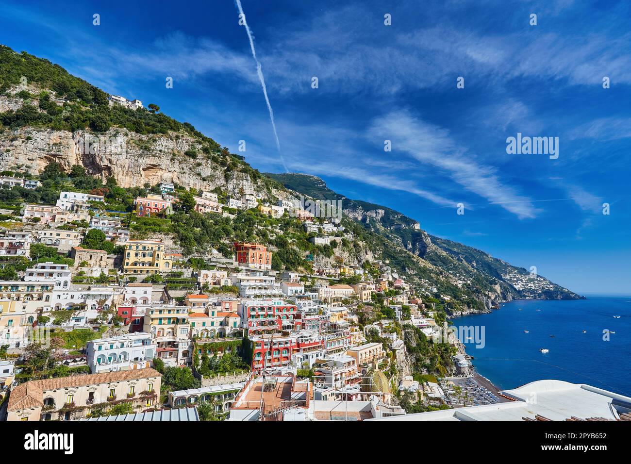 Beautiful view of Positano city in Amalfi Coast, Italy Stock Photo - Alamy