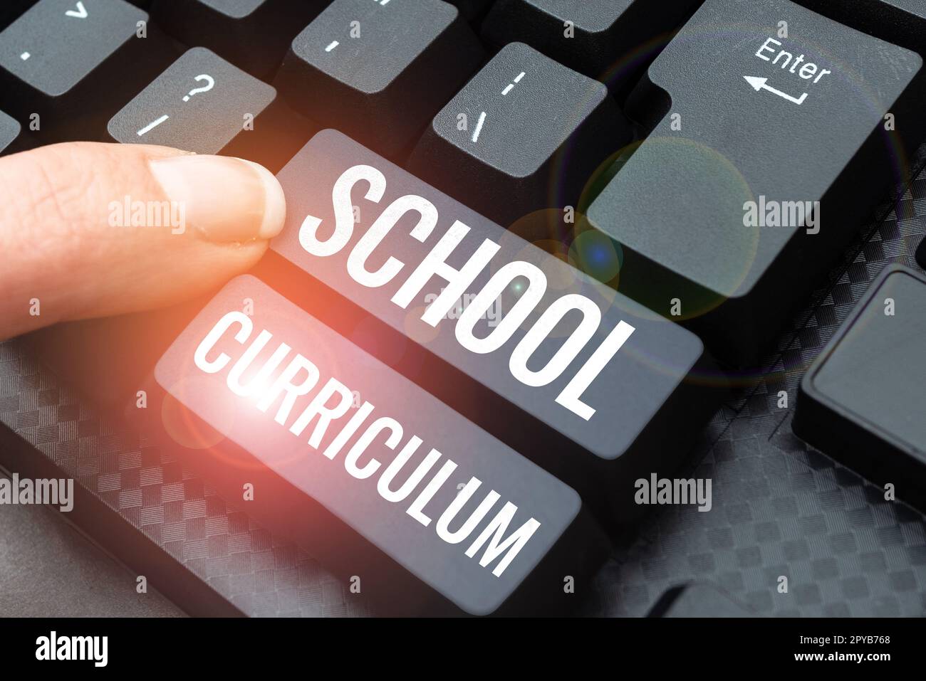 Hand writing sign School Curriculum. Word Written on designed to ...