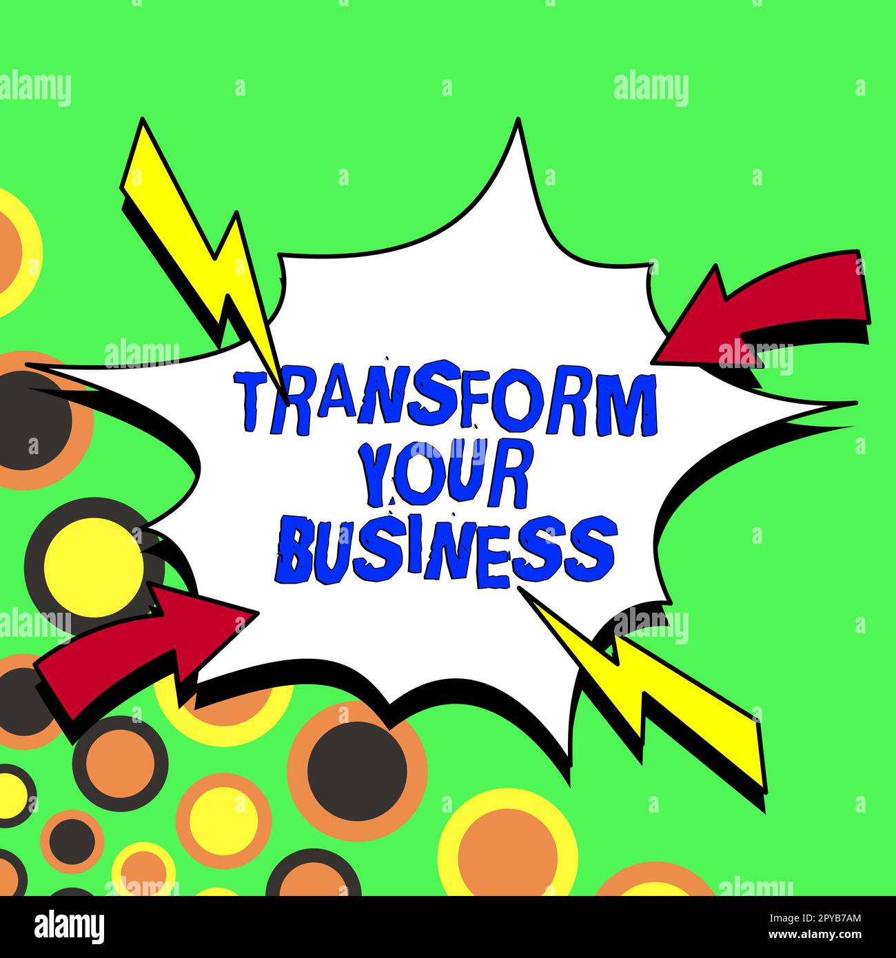 Text showing inspiration Transform Your Business. Business showcase Modify energy on innovation and sustainable growth Stock Photo