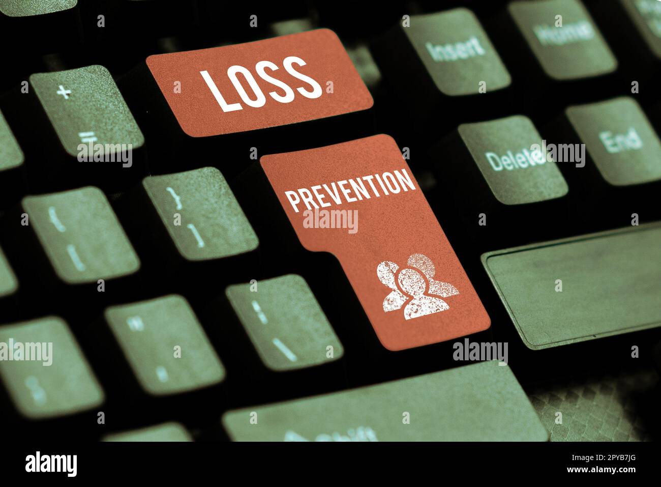 Text showing inspiration Loss Prevention. Word for the fact that you no longer have something or have less of something Stock Photo