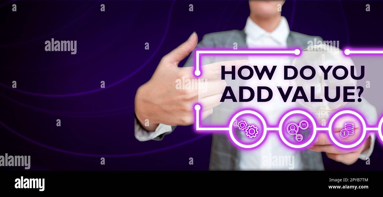 Text caption presenting How Do You Add Value. Business overview Bring business progress