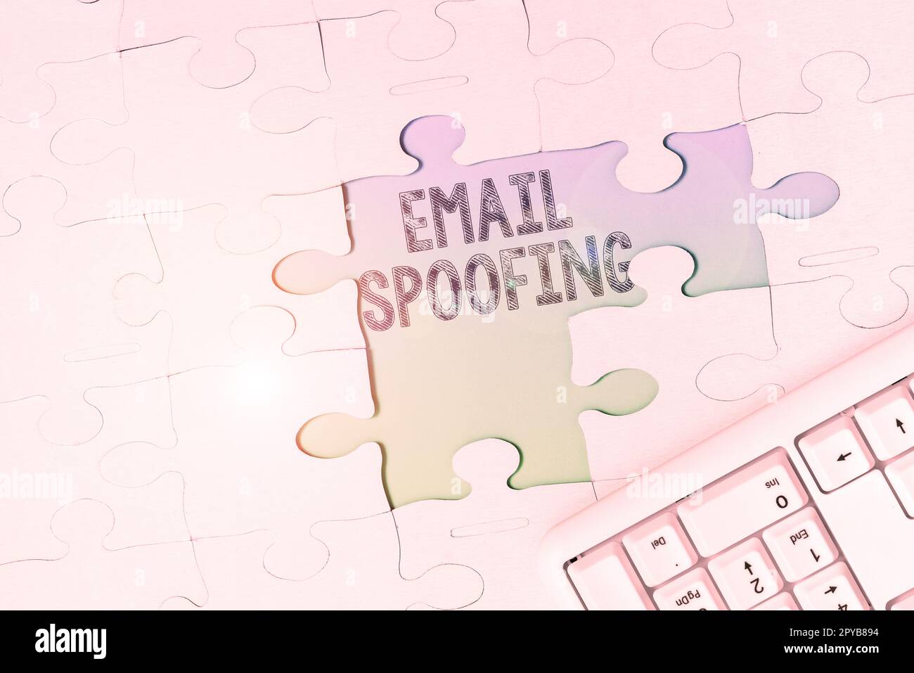 Text caption presenting Email Spoofing. Word for secure the access and content of an email account or service Stock Photo