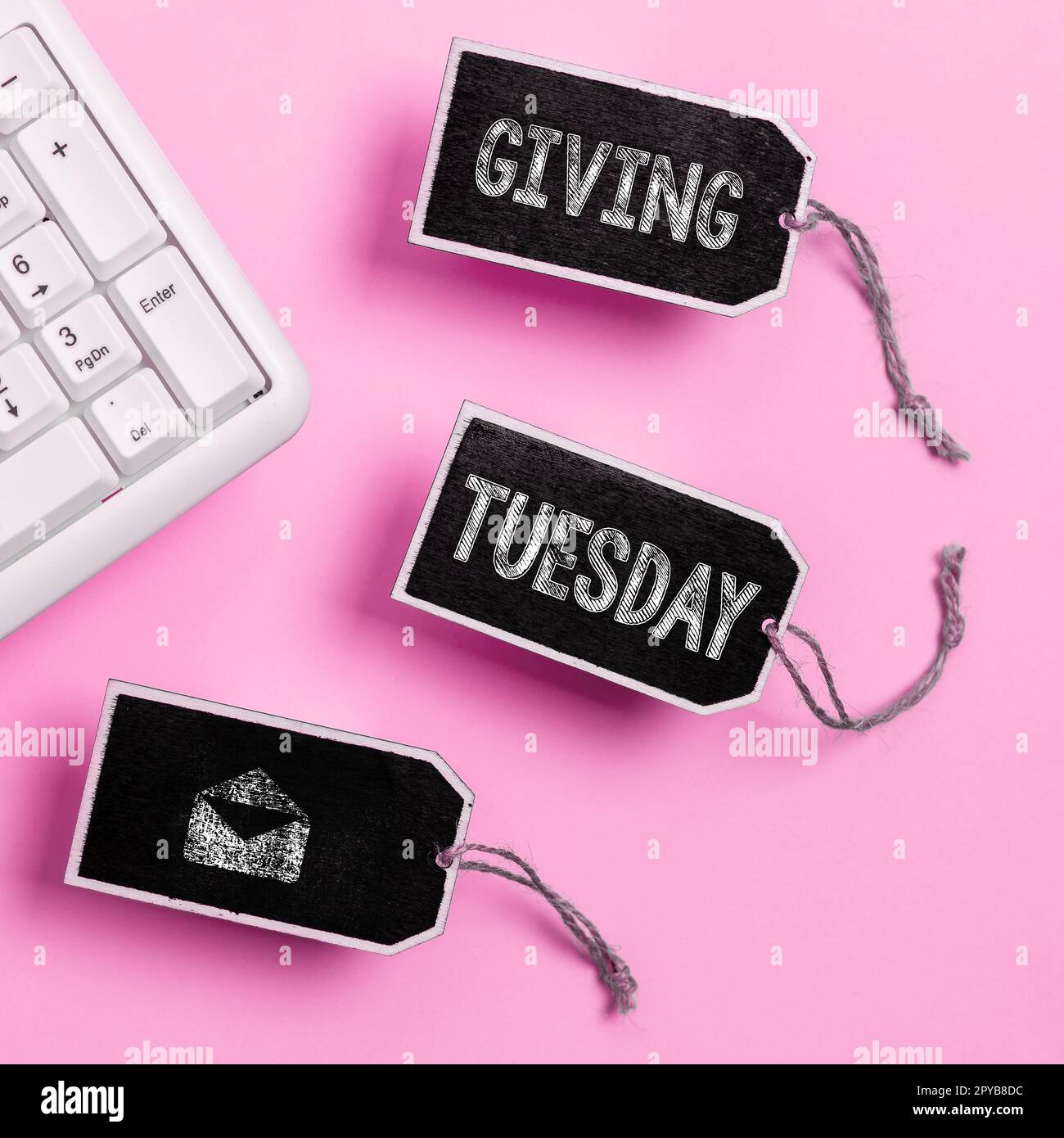 Handwriting text Giving Tuesday. Business concept international day of charitable giving Hashtag activism Stock Photo