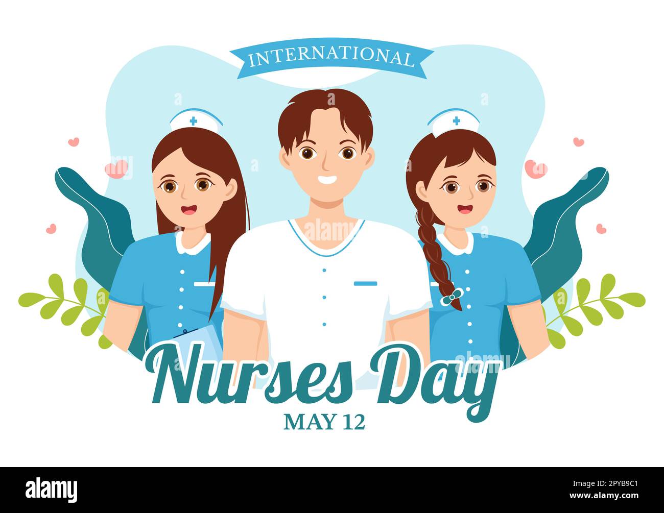 International Nurses Day on May 12 Illustration for Contributions that