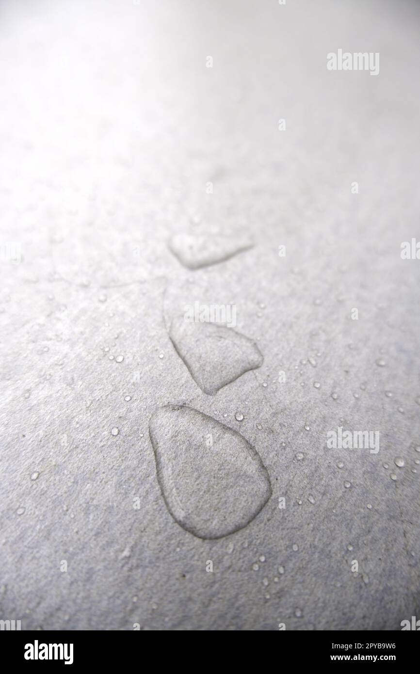 Water drops on metallic background Stock Photo