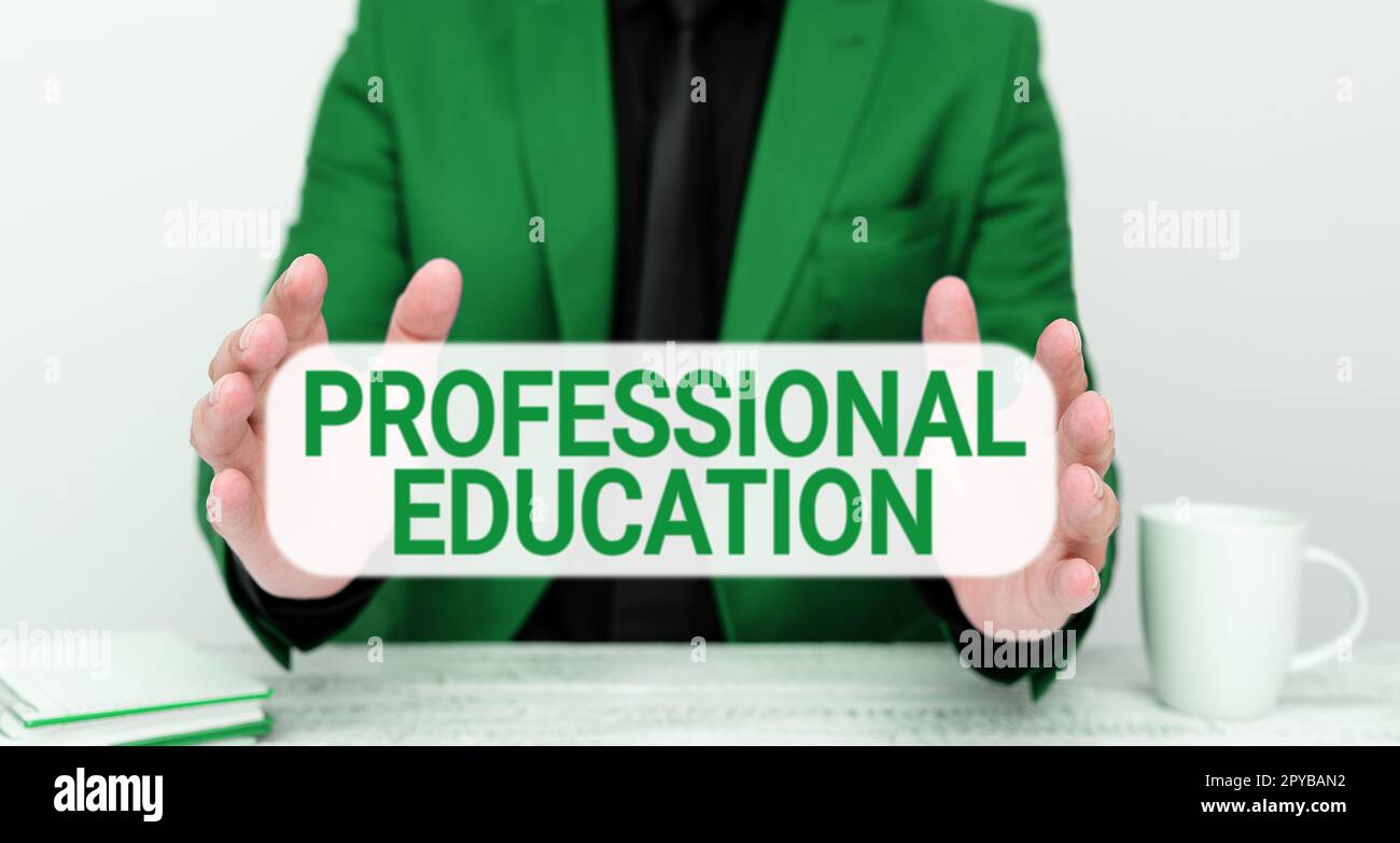 Conceptual caption Professional Education, Business overview Continuing