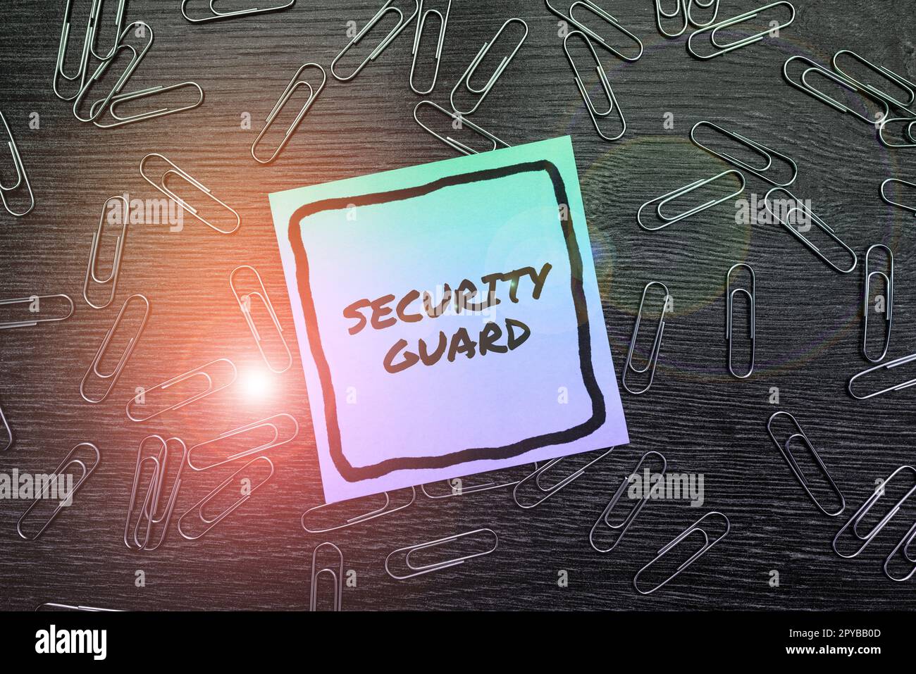 Text showing inspiration Security Guard. Concept meaning tools used to
