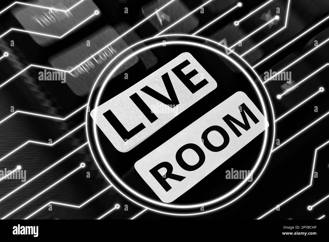Conceptual caption Live Room. Business overview the room in a house or apartment that is used for relaxing in Stock Photo