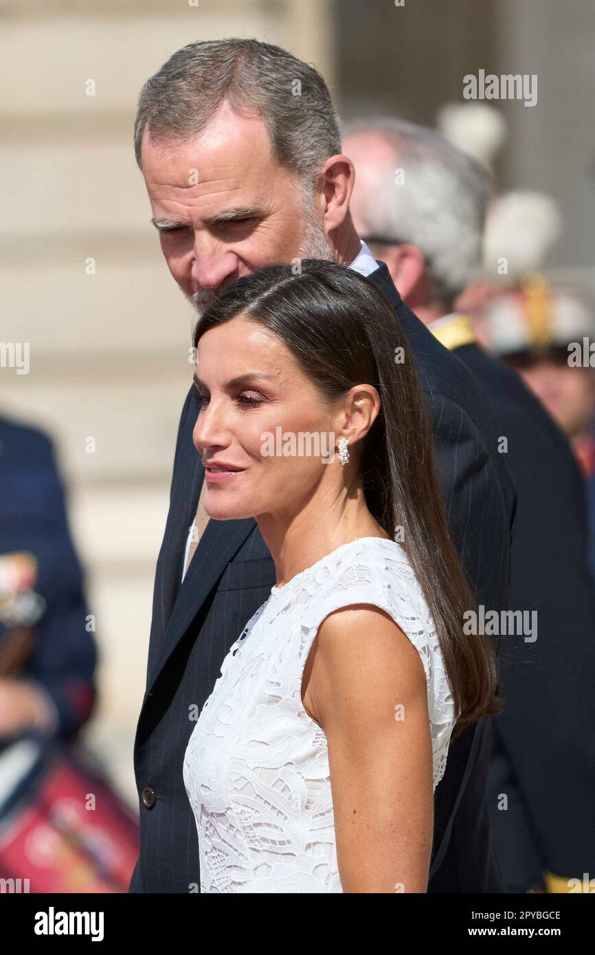 King Felipe VI Of Spain, Queen Letizia Of Spain Attends The Official ...