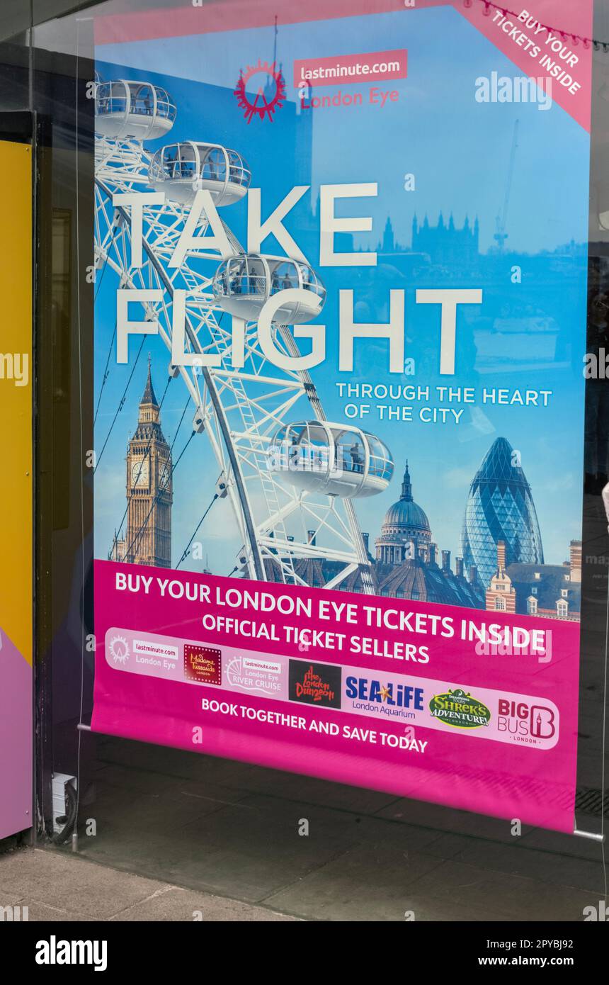 Ticket signage london eye uk hires stock photography and images Alamy