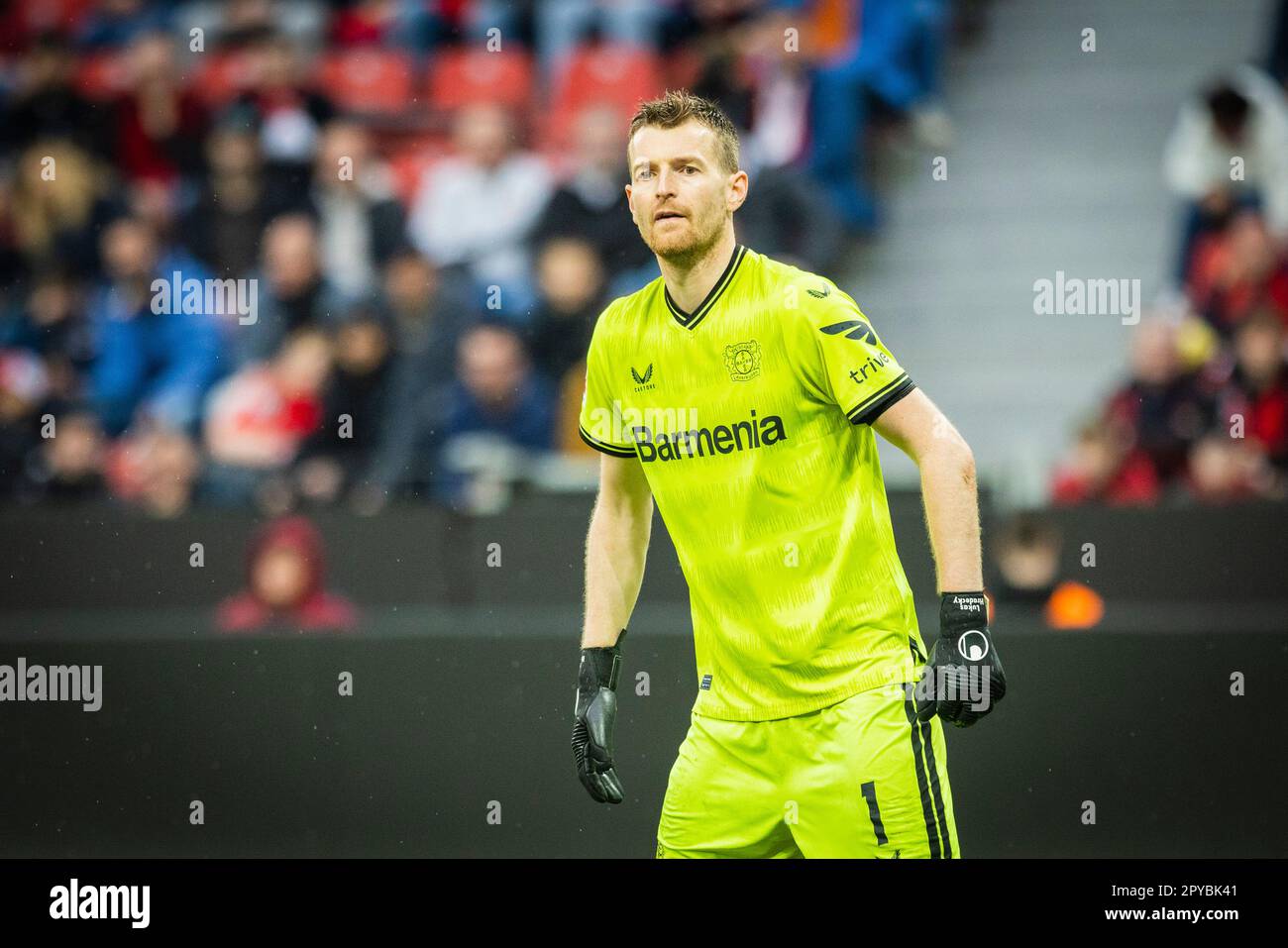 Leverkusen, Germany. 23rd Apr, 2023. Torwart Lukas Hradecky (Leverkusen