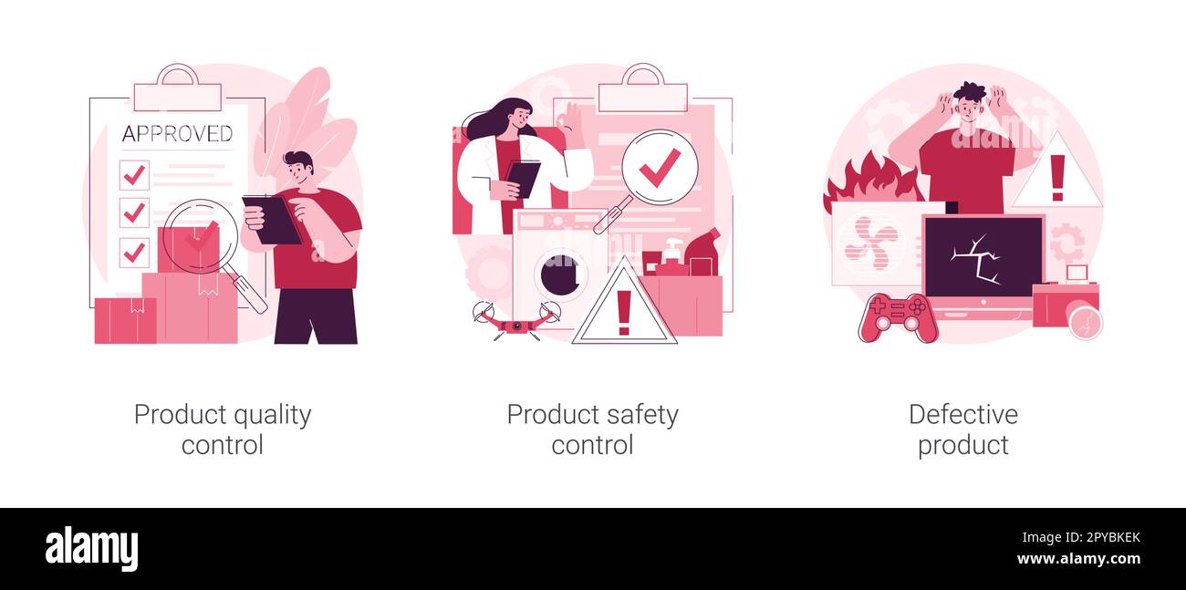 Product manufacturing abstract concept vector illustration set. Product