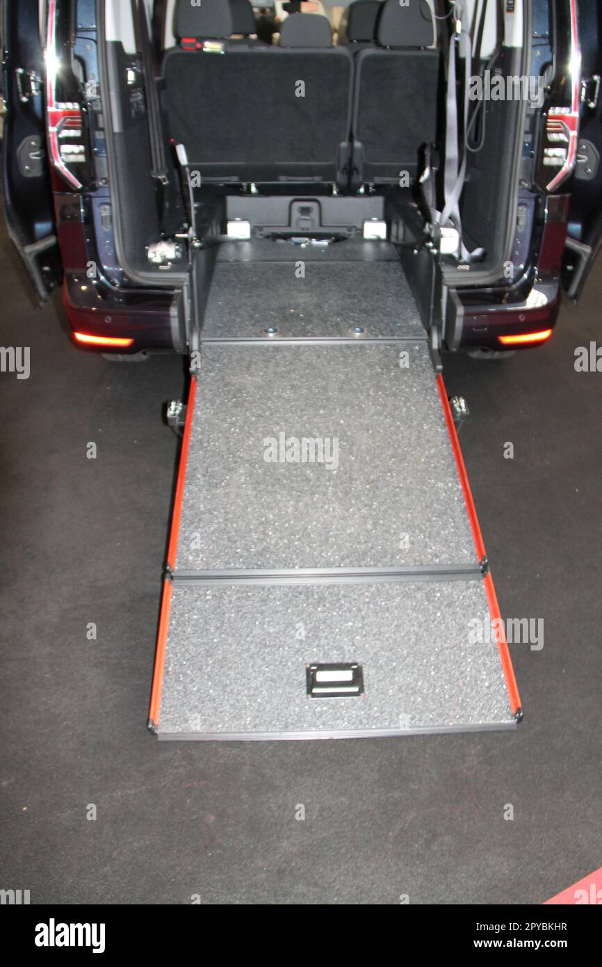 A Vehicle Access Ramp for a Wheelchair Entry Stock Photo - Alamy