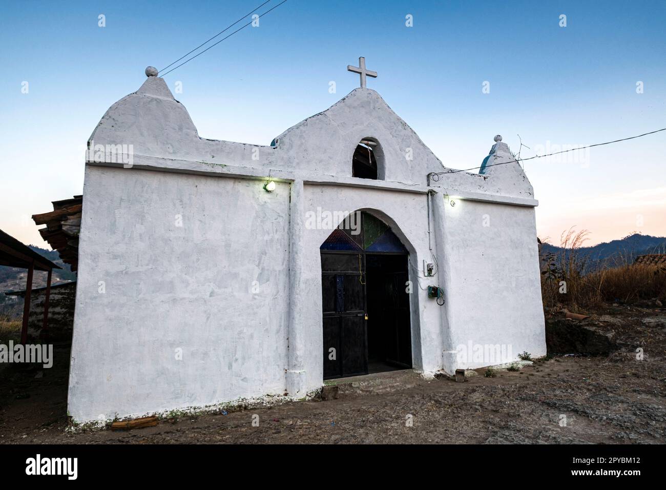 iglesia catolica, Sinchaj, San Bartolomé Jocotenango,  municipio del departamento de Quiché, Guatemala, America Central Stock Photo