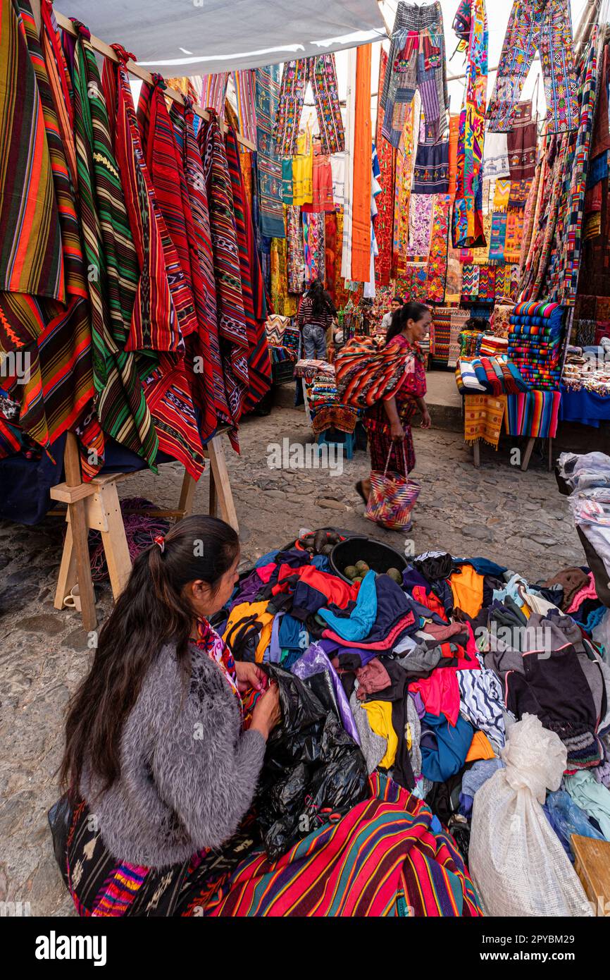mercado, Chichicastenango, Quiché, Guatemala, America Central Stock Photo