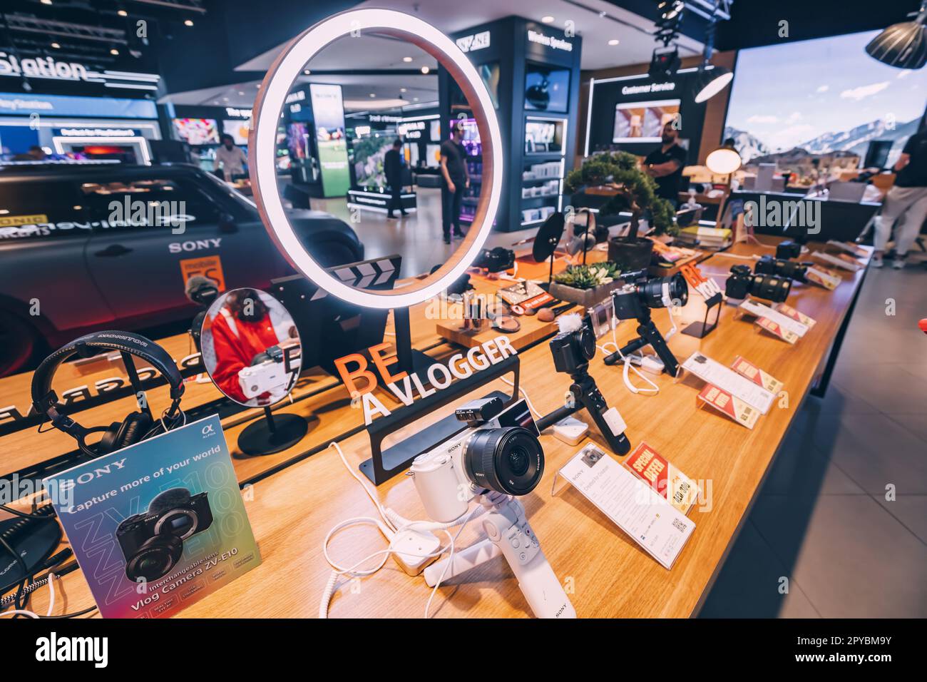 18 January 2023, Dubai, UAE Sony cameras and stabilizers for