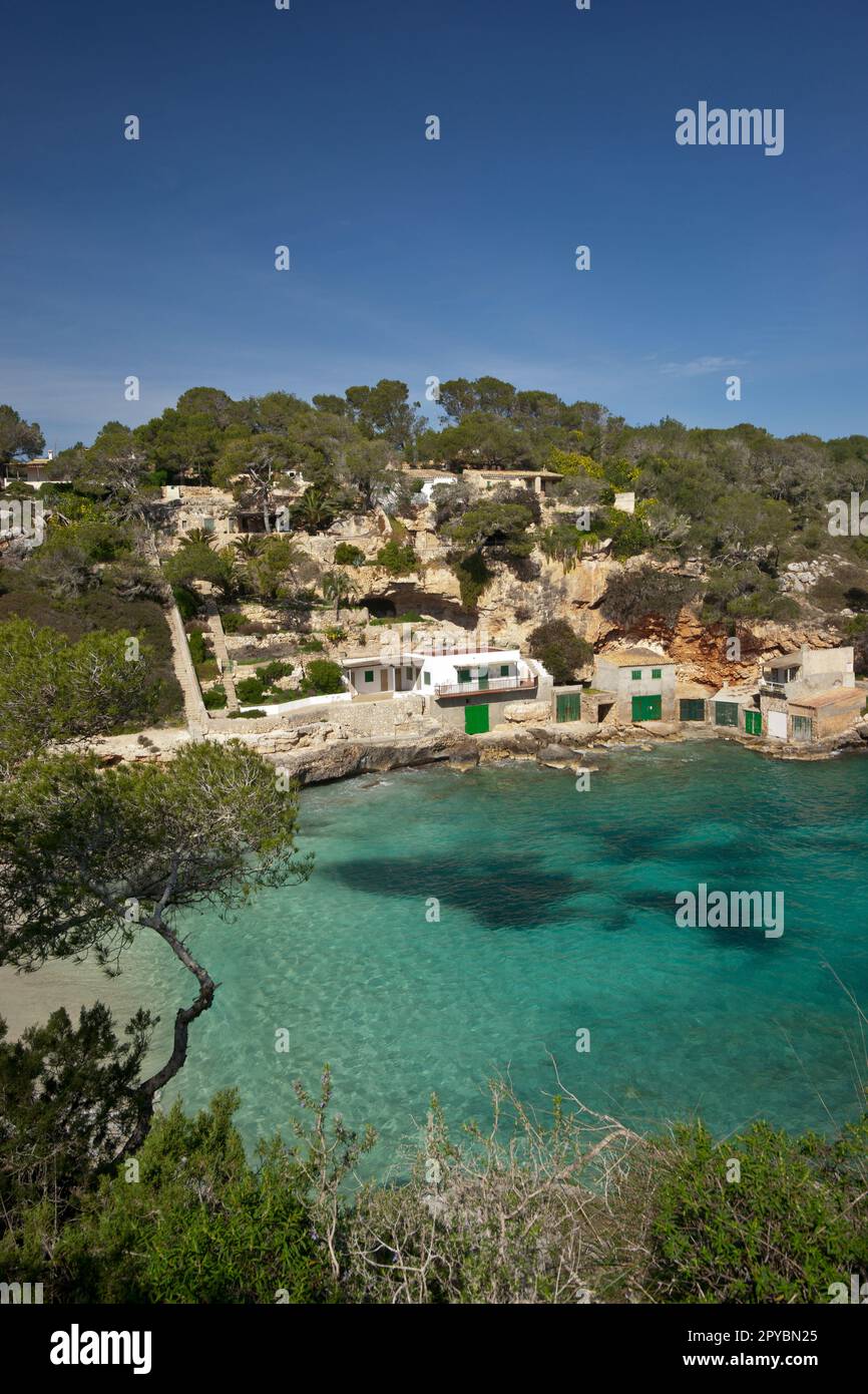 Cala Llombards. Santanyi.Mallorca.Balearic Islands. Spain. Stock Photo