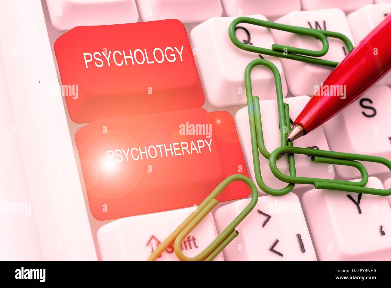 Sign displaying Psychology Psychotherapy. Business approach use of a psychological method to treat mental illness Stock Photo