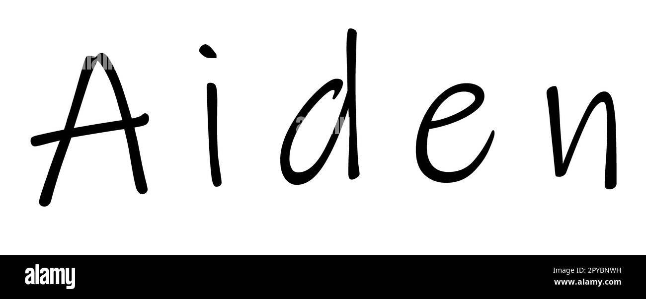 Simple text name design for Aiden Stock Photo Alamy