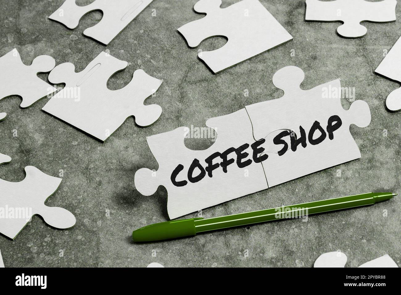 Handwriting text Coffee Shop. Word for small informal restaurant serving coffee and light refreshments Stock Photo