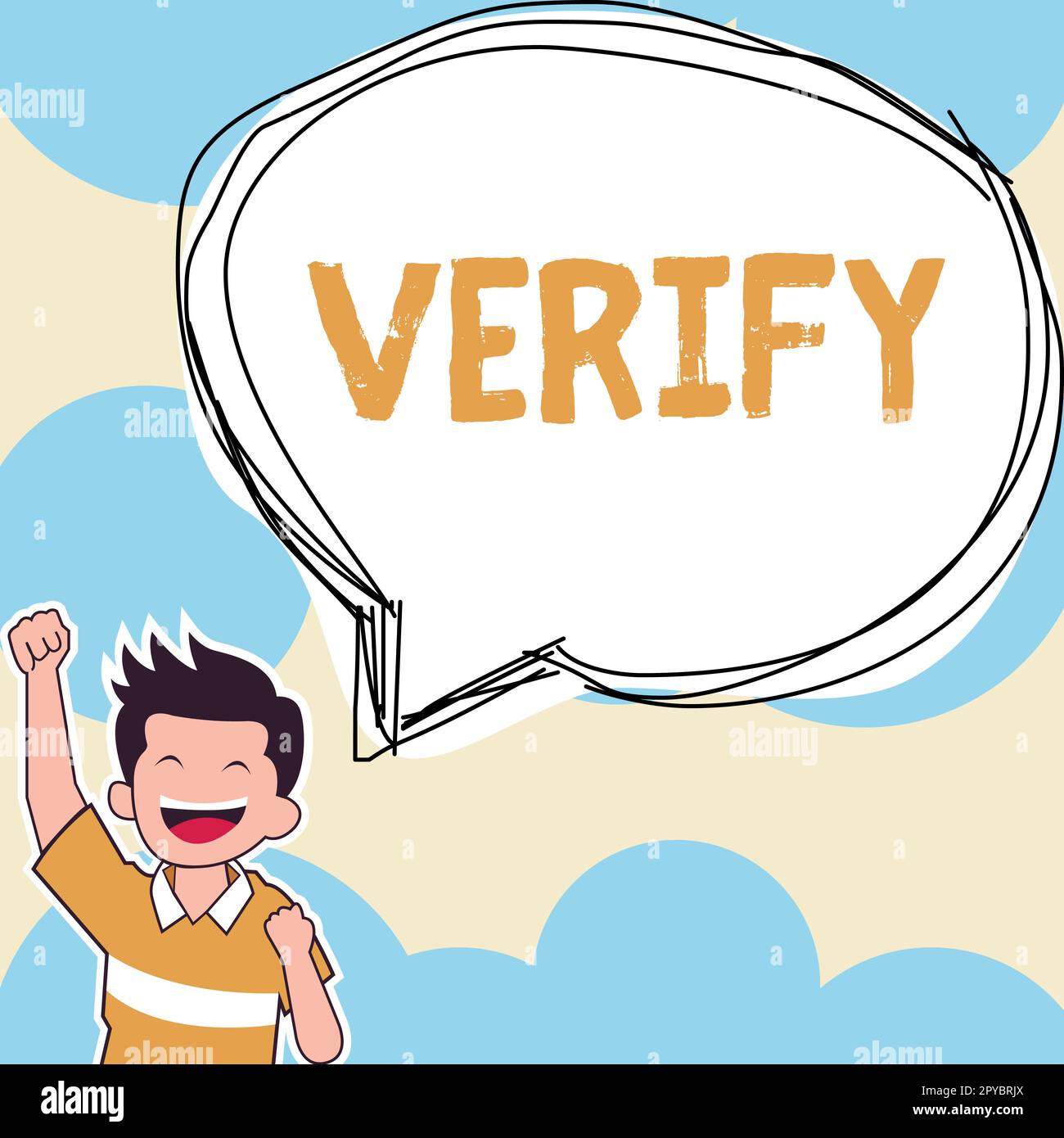 Sign displaying Verify. Business concept make sure or demonstrate that something is true accurate justified Stock Photo