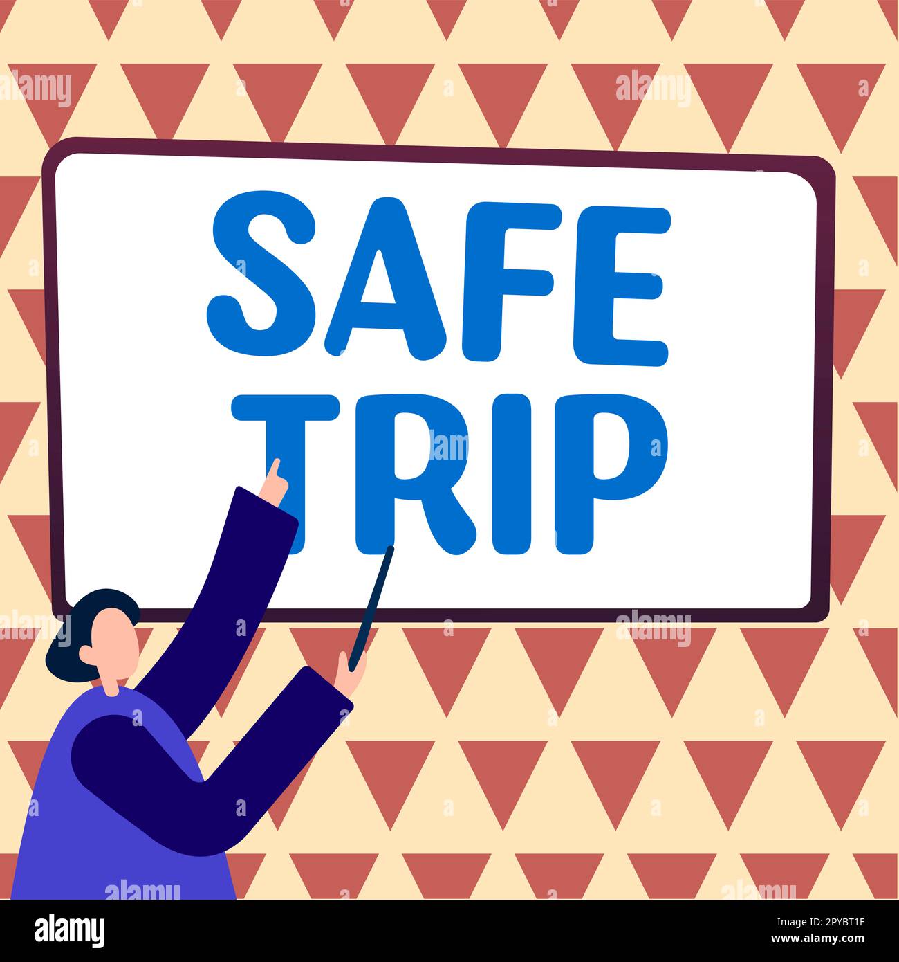 Handwriting text Safe Trip. Business showcase wishing someone to reach ...