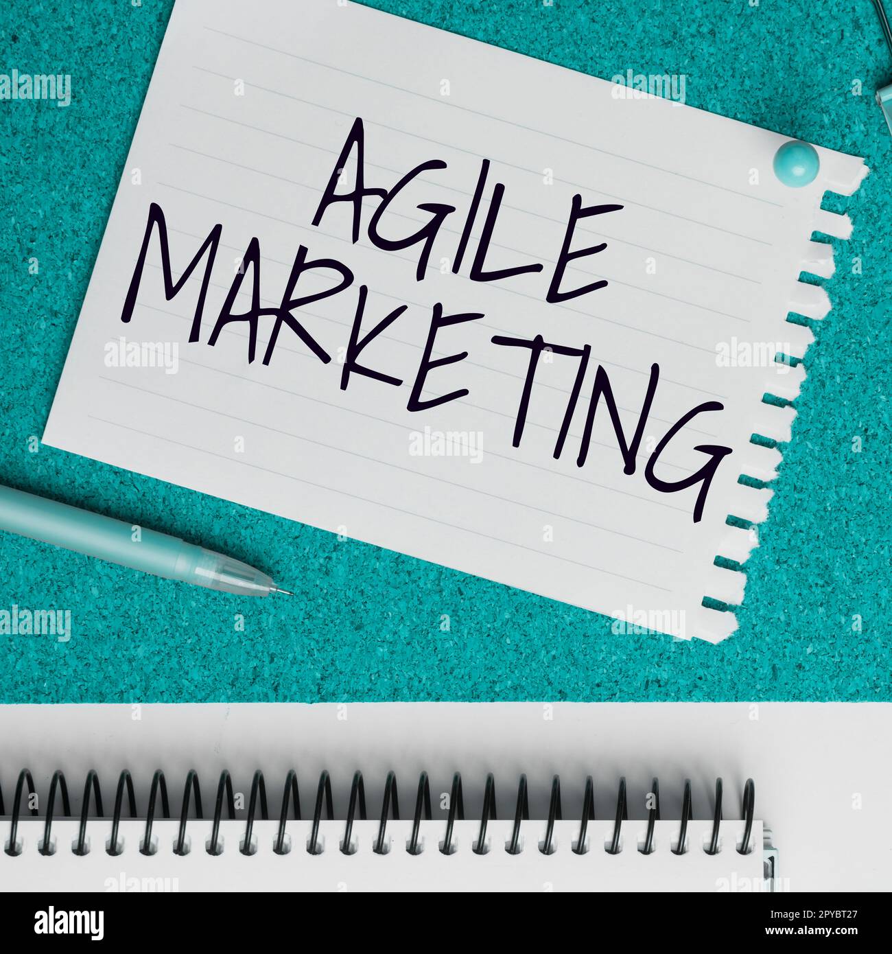 Text showing inspiration Agile Marketing. Business showcase focusing team efforts that deliver value to the end-customer Stock Photo