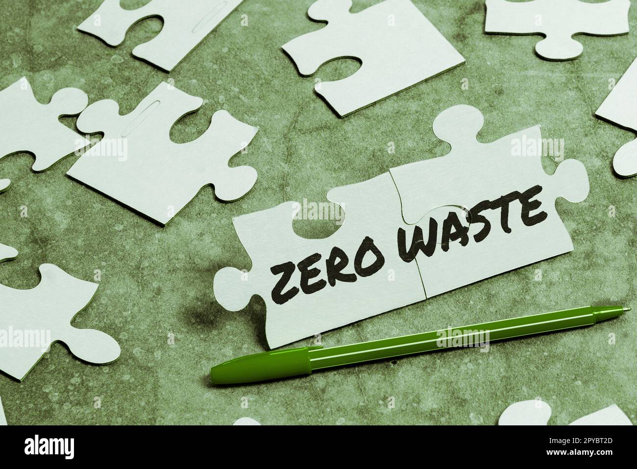 Conceptual caption Zero Waste. Concept meaning industrial responsibility includes composting, recycling and reuse Stock Photo