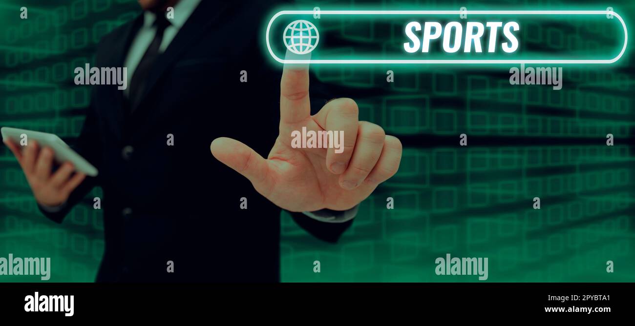 Handwriting text Sports. Internet Concept activity physical exertion and skill individual or team competes Stock Photo