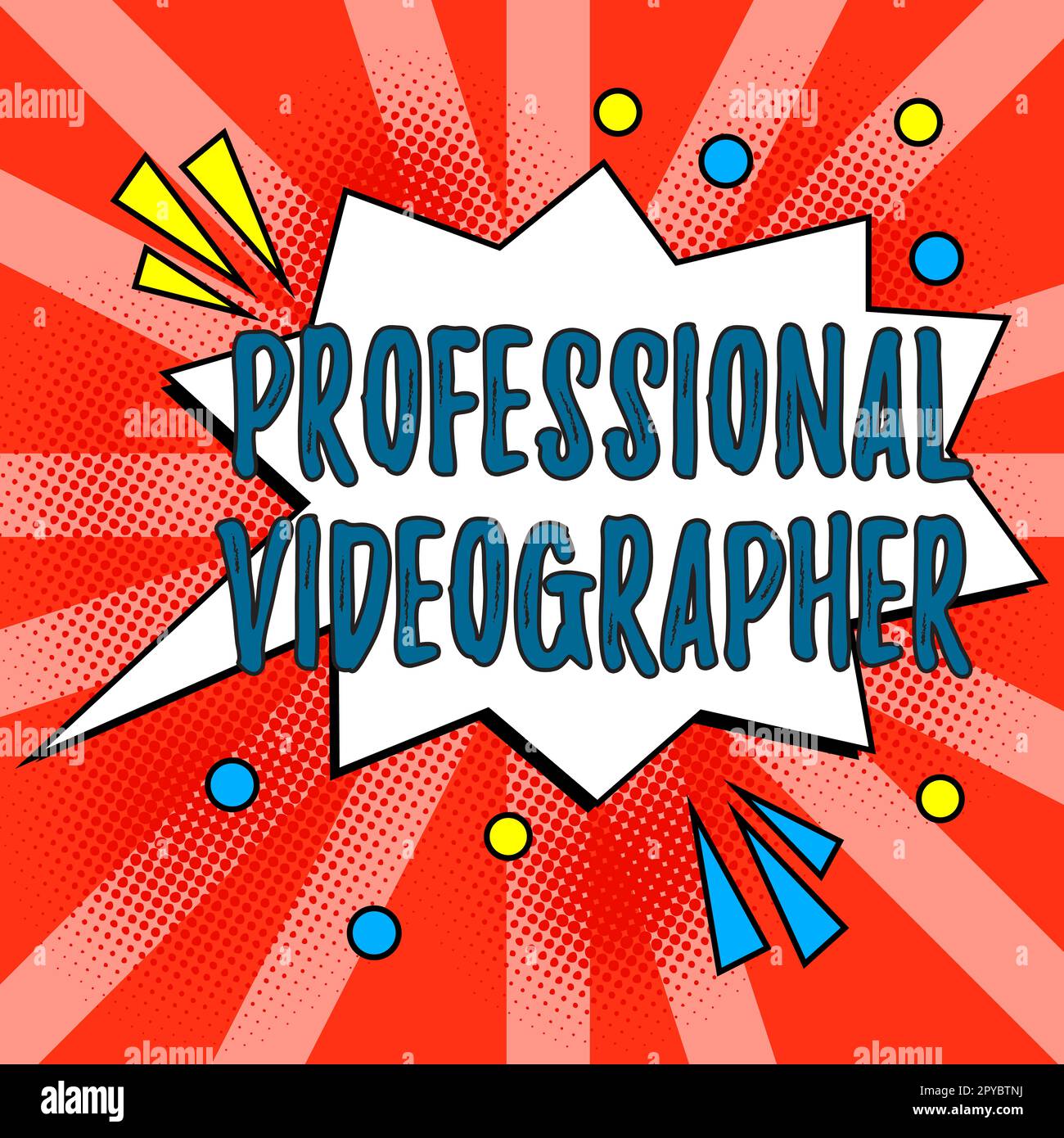 Conceptual caption Professional Videographer. Conceptual photo Filmmaking Images digitally recorded by an expert Stock Photo