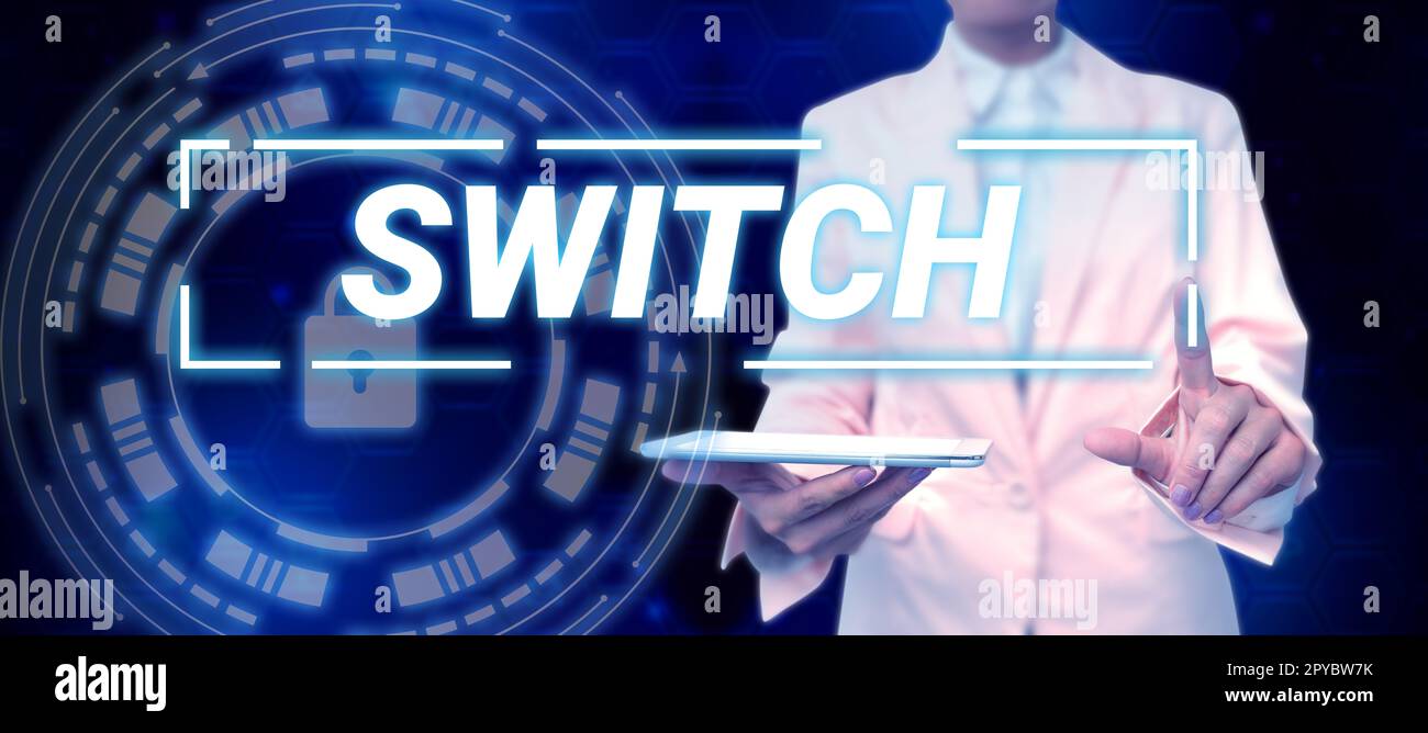 Conceptual display Switch. Concept meaning device for making and