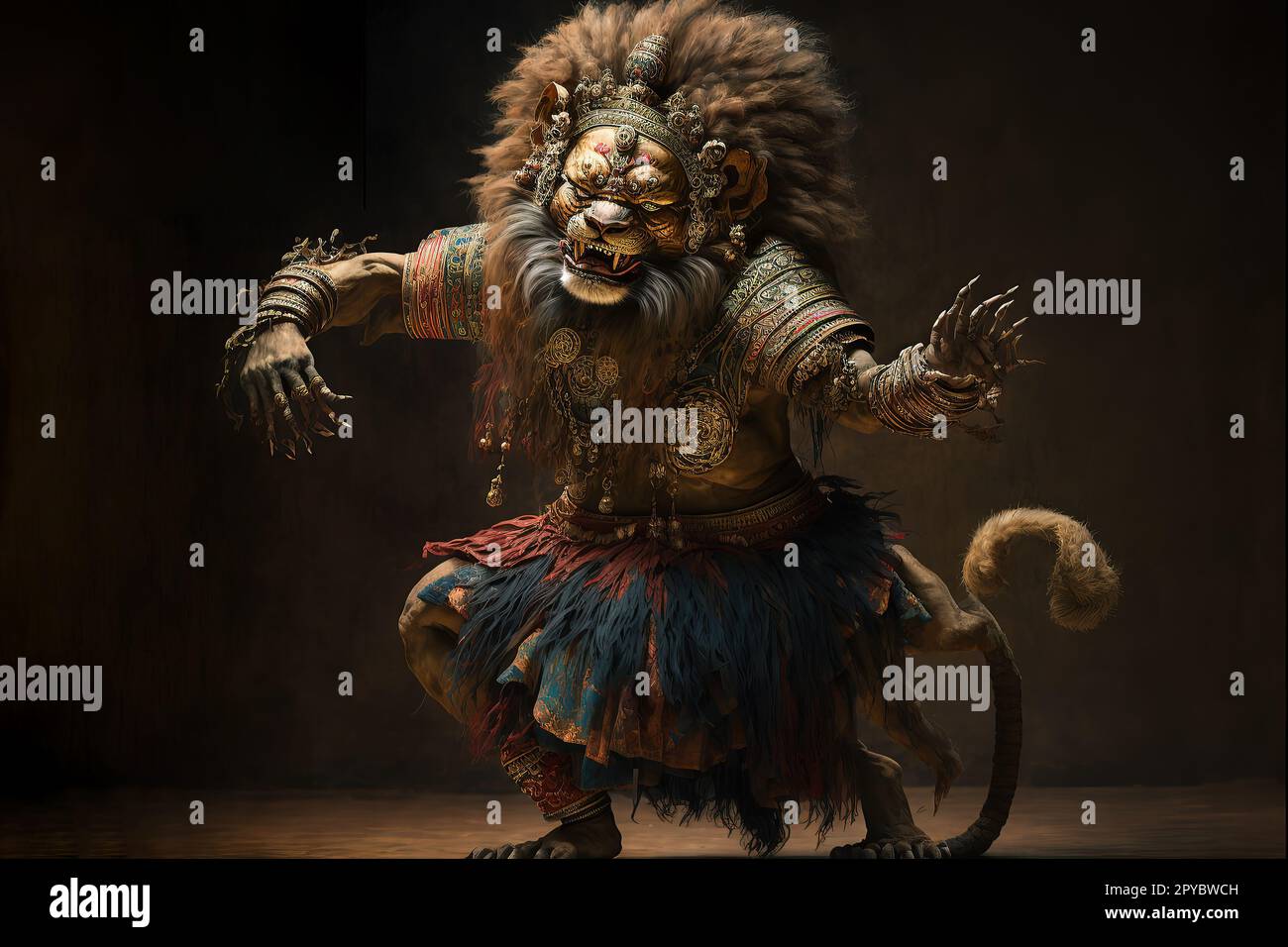traditional dancing lion Stock Photo Alamy