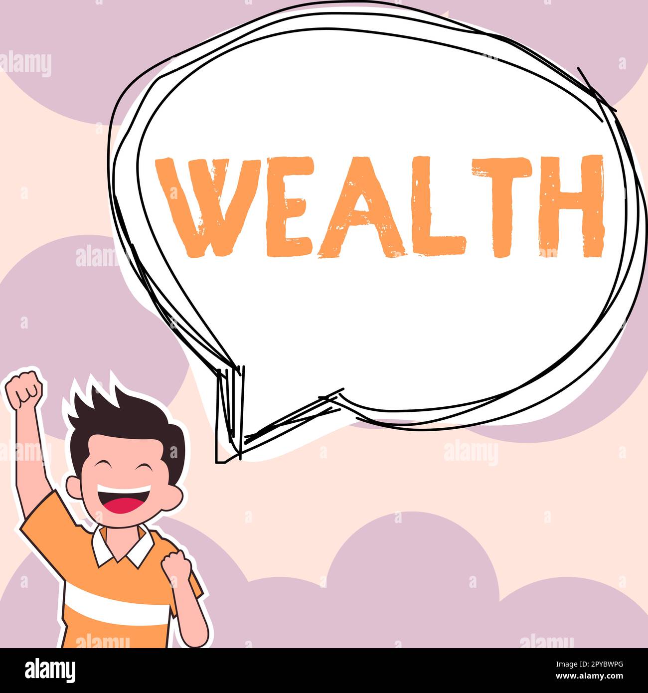 Sign displaying Wealth. Internet Concept Abundance of valuable possessions or money To be very rich Luxury Stock Photo