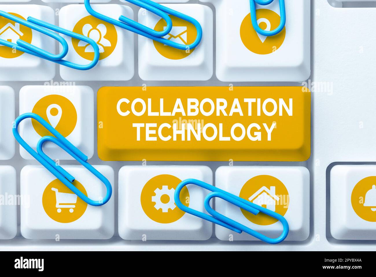 Conceptual caption Collaboration Technology. Business approach joint