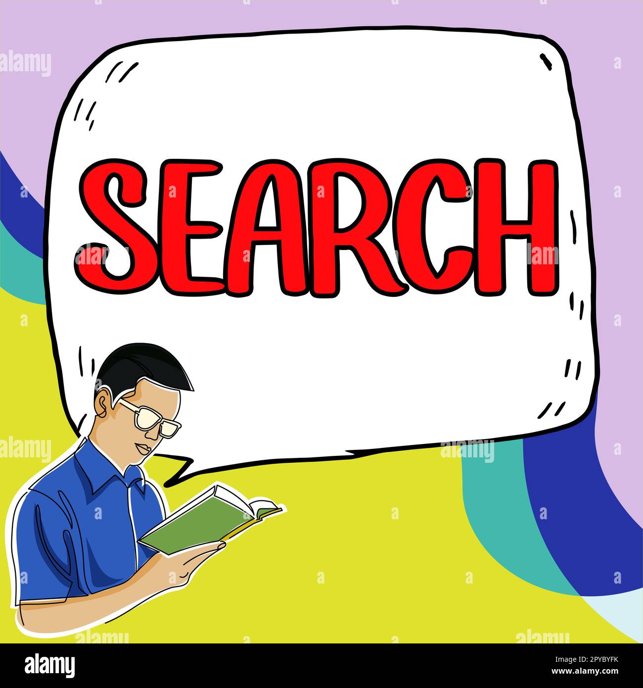 Sign displaying Search. Word Written on try to find something by looking or otherwise seeking carefully Stock Photo