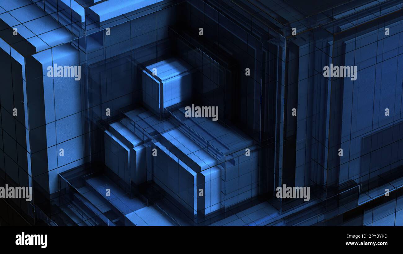 Digital grid data blocks animation hi-res stock photography and images ...