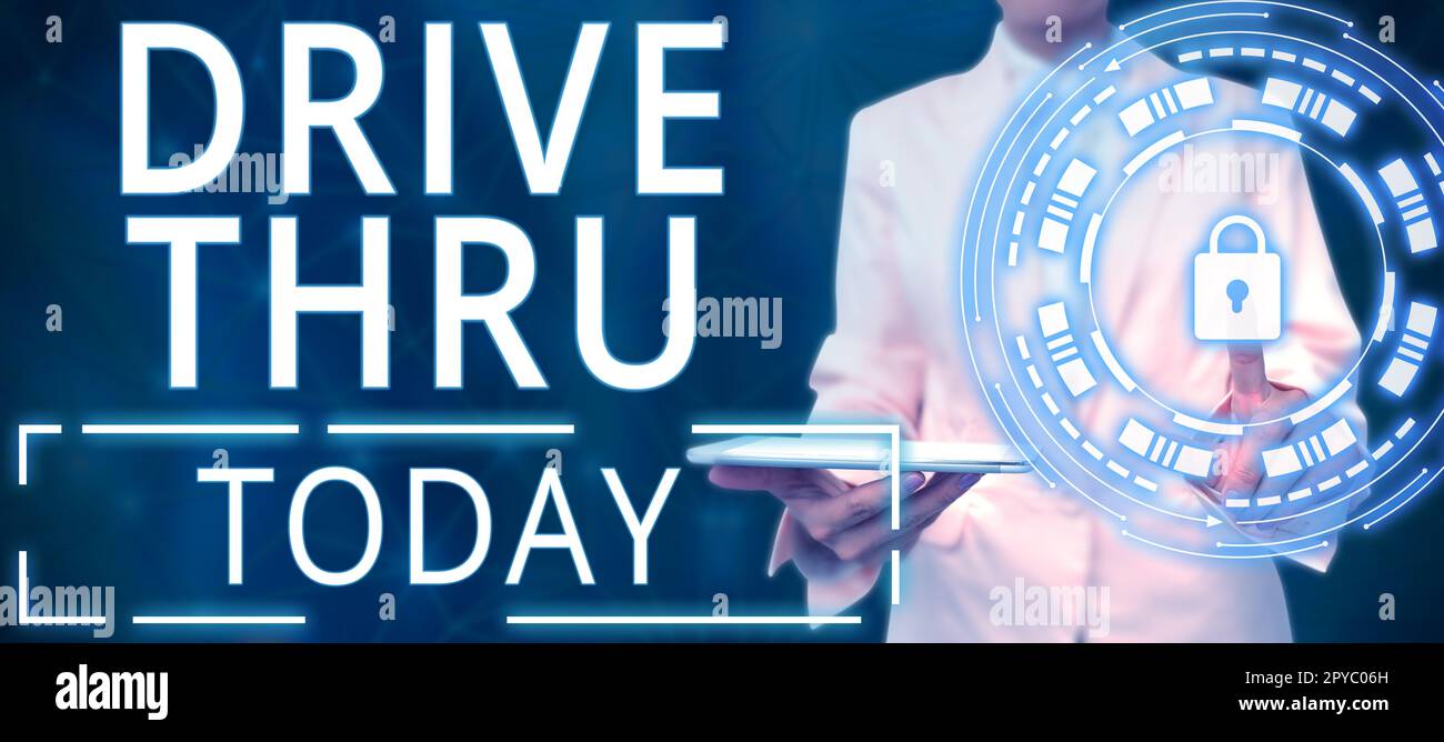Conceptual display Drive Thru. Internet Concept place where you can get ...