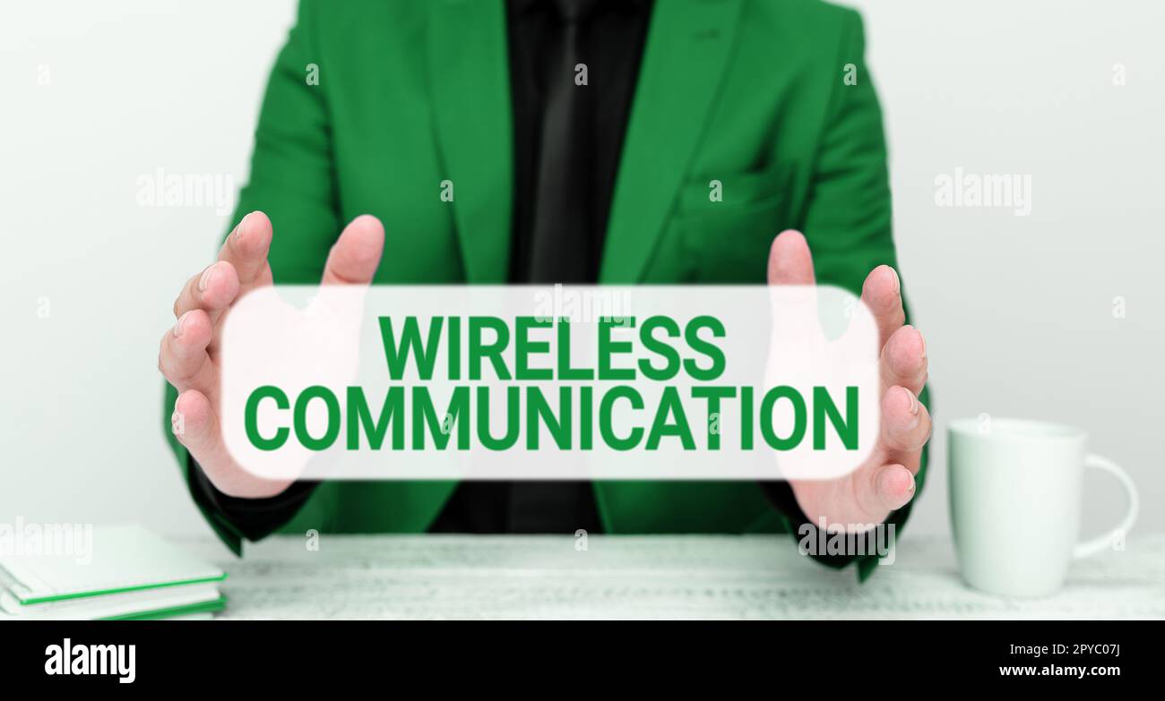Text showing inspiration Wireless Communication. Business concept
